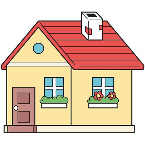 bahay drawing with color|HOW TO DRAW A HOUSE EASY .